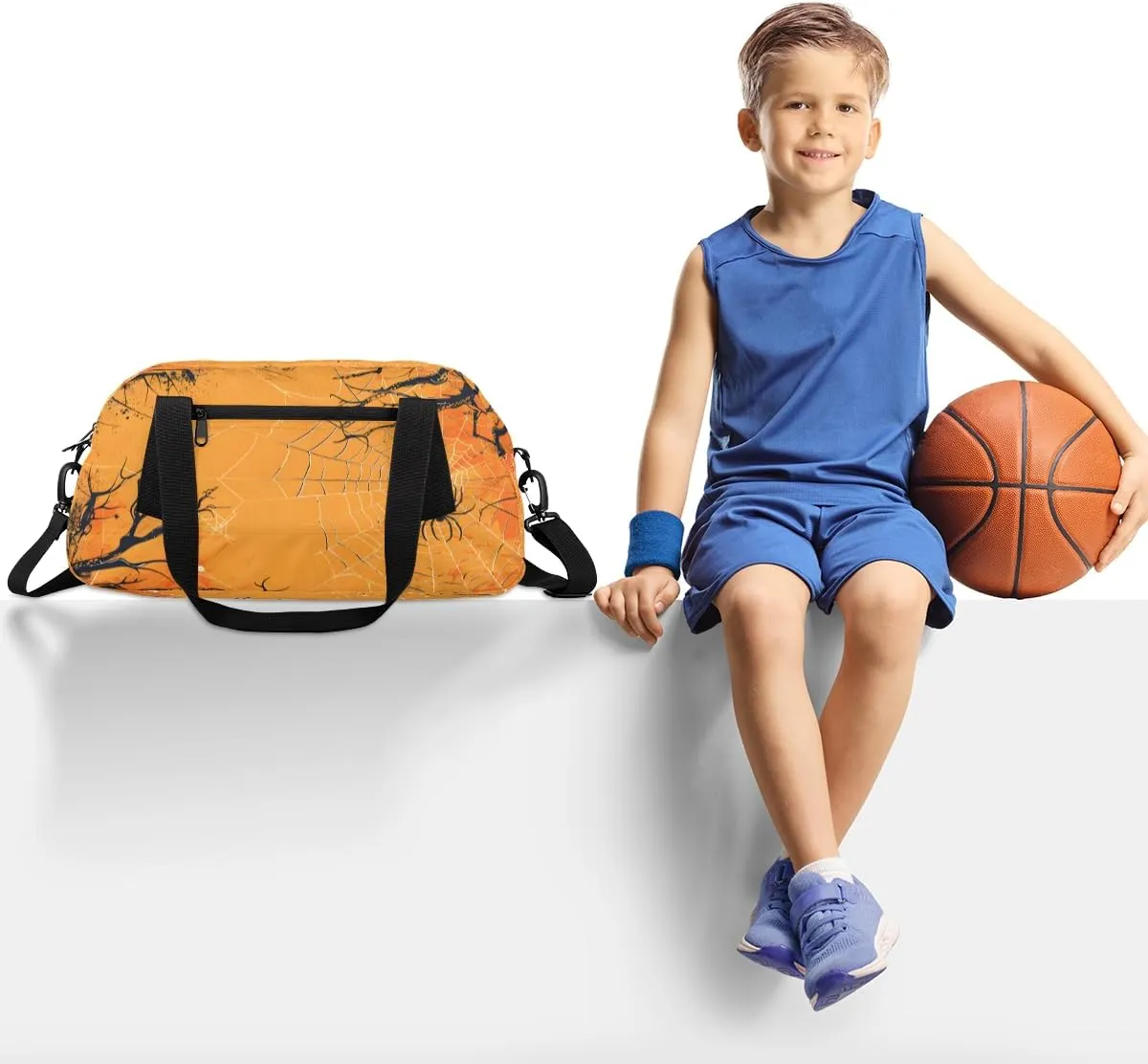 Festivals - Halloween Kids Duffle Bag Boys Girls Small Sport Dance Gym Bag for Overnight Travel Weekender Carry On