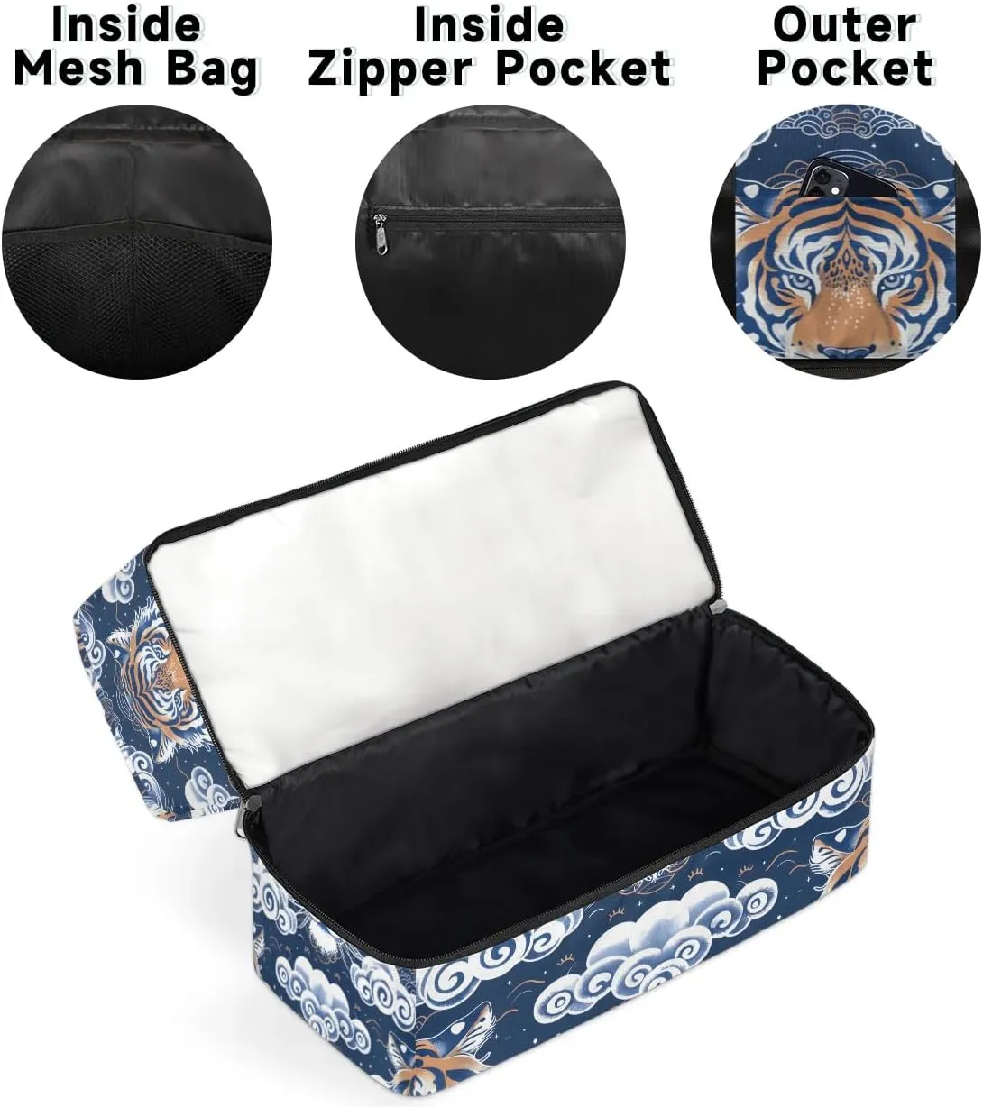 Fierce Tiger Print Travel Duffel Bag Dry Wet Separated Sports Tote Travel Duffle Bag Gym Workout Bag Women Travel Duffel Bag for Women, Travel, Gym, Work