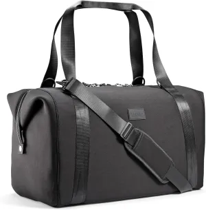Fit & Fresh Premium Neoprene Weekender Bag With Trolley Sleeve - Large Overnight, Carry-on, Duffel, Gym, and Hospital Bag for Labor & Delivery