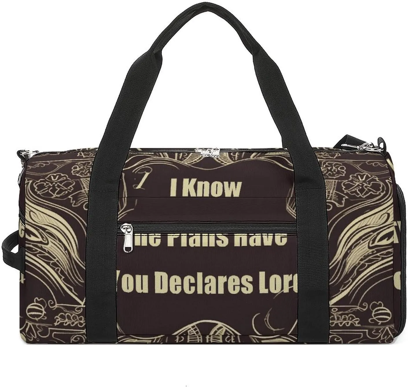 Fitness Bag, Declares Lord Print Reusable Gym Bag Sports Travel Fitness Bag Essentials Gym Bag with Shoe Compartment, style