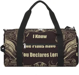 Fitness Bag, Declares Lord Print Reusable Gym Bag Sports Travel Fitness Bag Essentials Gym Bag with Shoe Compartment, style