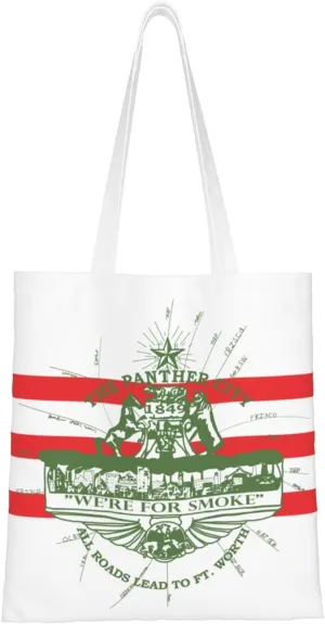 Flag Of Fort Worth, Tx (1912-1968) Tote Bag for Women Canvas Shopping Bags Reusable Large Capacity Casual Shoulder Handbags Grocery Bags DIY Gift Bags