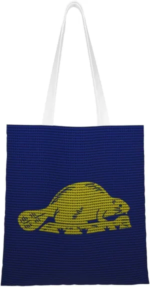 Flag Of Oregon Reverse Knitting Effect Tote Bag for Women Canvas Shopping Bags Reusable Large Capacity Casual Shoulder Handbags Grocery Bags DIY Gift Bags
