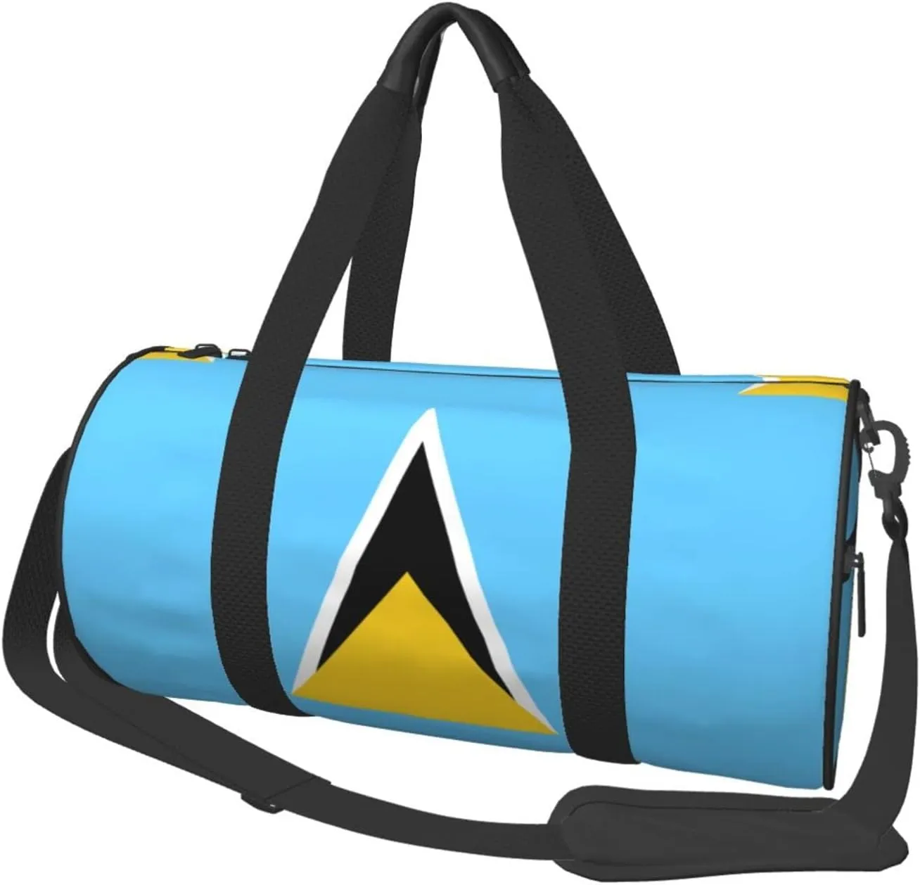 Flag Of Saint Lucia Duffel Tote For Men And Women Backpacking Travel And Storage Shoulder Bag