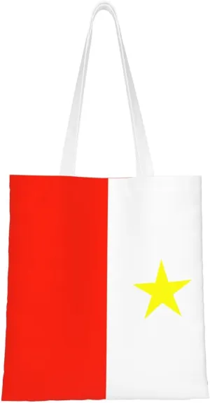 Flag of the Chittagong Hill Tracts Shanti Bahini Tote Bag for Women Canvas Shopping Bags Reusable Beach Bag Grocery Bags Tote Shoulder Bag Gift Bags