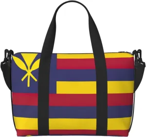 Flag of the Kingdom of Hawaii print Travel Duffel Bag,workout duffel bag, overnight shoulder Bag,Weekender Bag for Women Men
