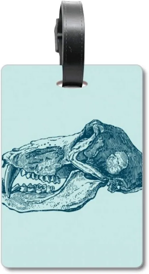 Flank Sketch Animal Skull Animal Suitcase Bag Tag Luggage Card Hanging Scutcheon Label