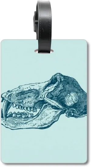 Flank Sketch Animal Skull Animal Suitcase Bag Tag Luggage Card Hanging Scutcheon Label