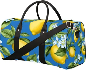 Flower Lemon Foldable Lightweight Duffle Bag for Travel - Waterproof Carry On Bags for Airplanes, Travel Duffel Bags for Gym, Weekend