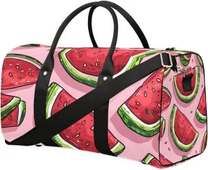 Foldable Travel Bag Cute Watermelons Lightweight Carry On Bags for Airplanes Waterproof Travel Duffle Bag For Gym Weekend Overnight