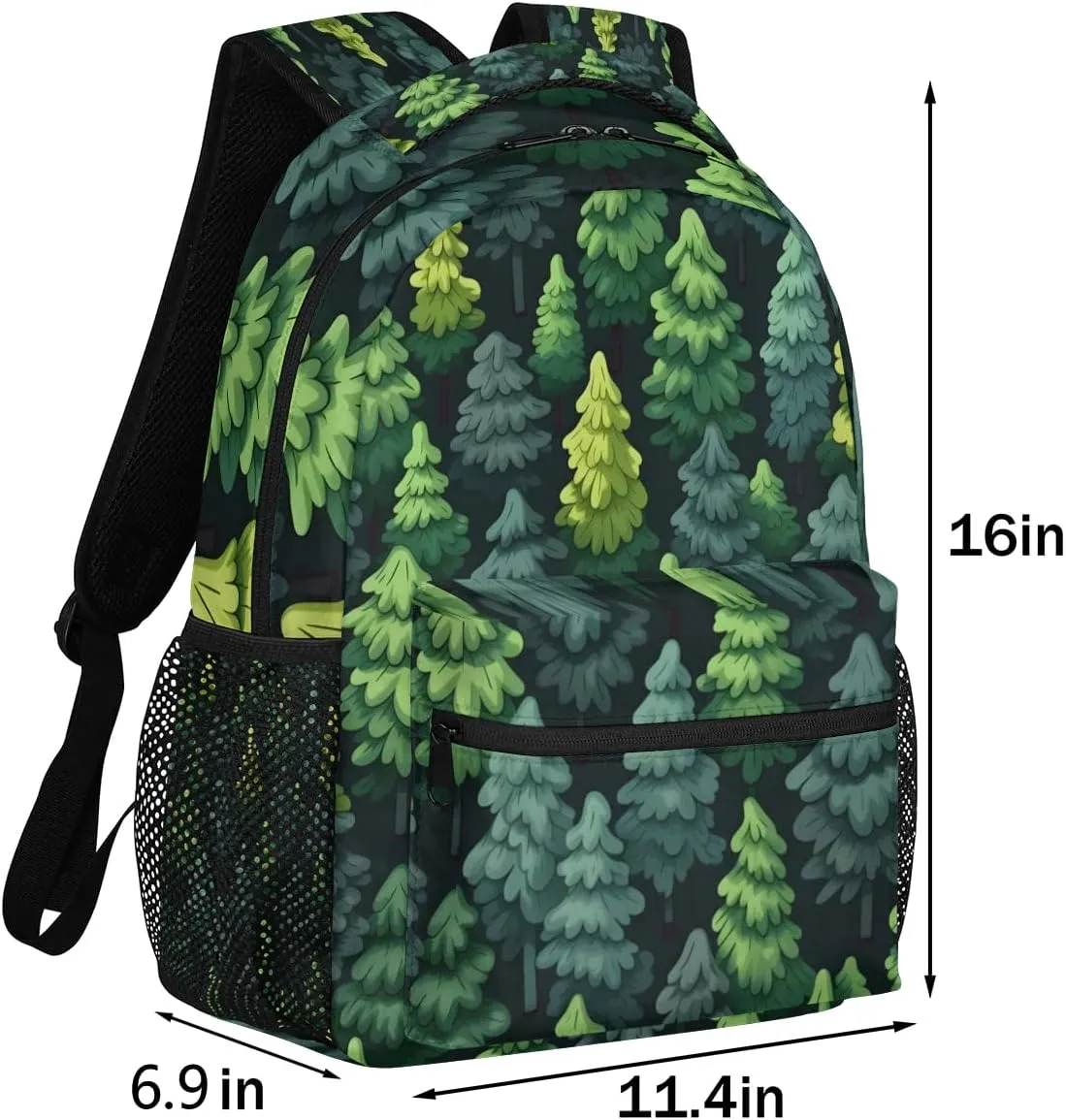 Forest Trees Design Lightweight Backpack for Women Men Laptop Travel Backpack Casual Daypack Multi-Purpose Backpacks Waterproof Large Backpack Bag
