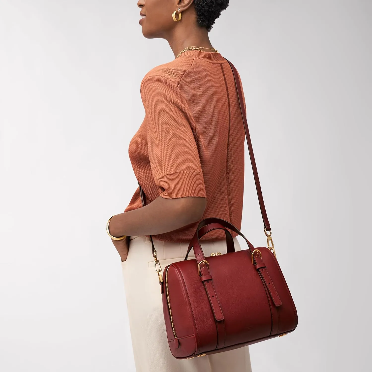 Fossil Carlie Satchel Handbag