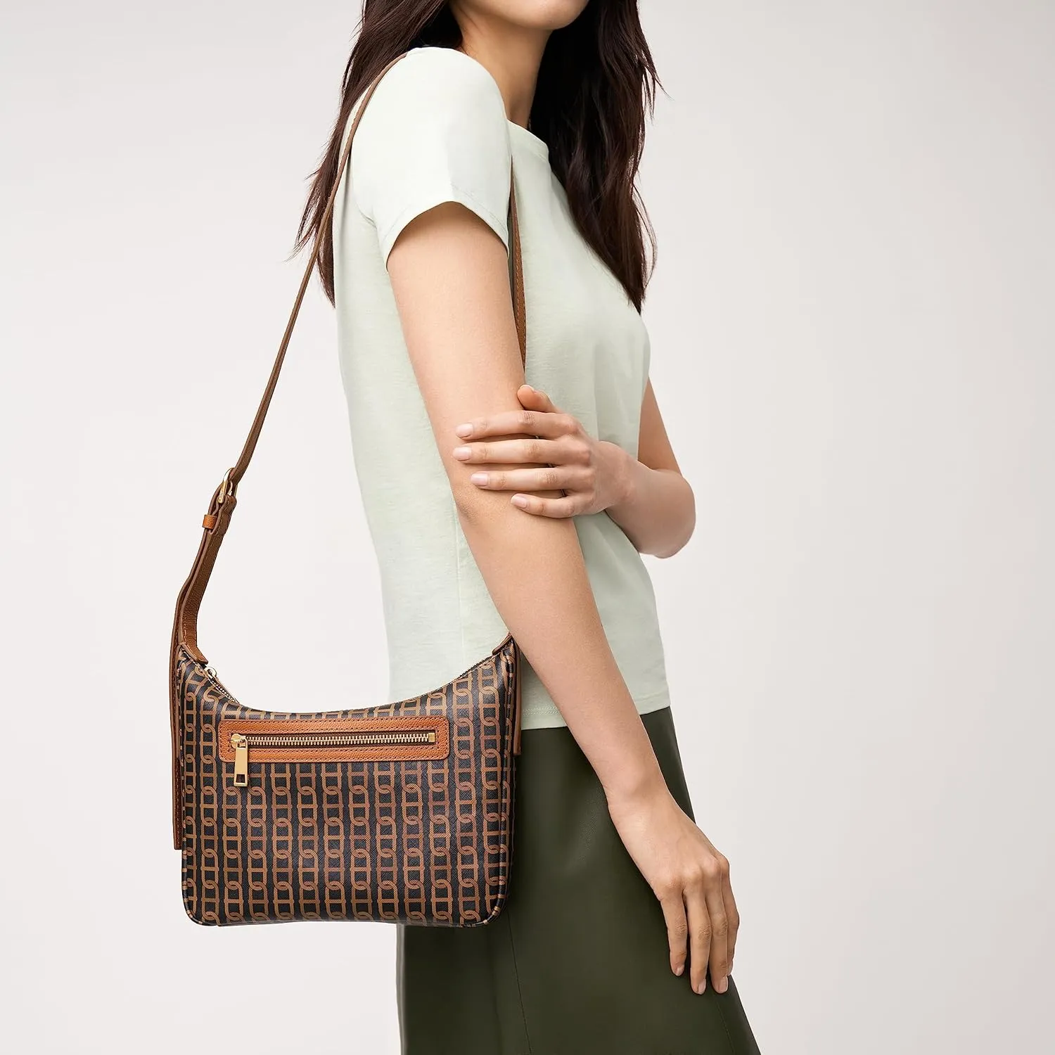 Fossil Women's Cecilia Leather Crossbody Purse Handbag for Women