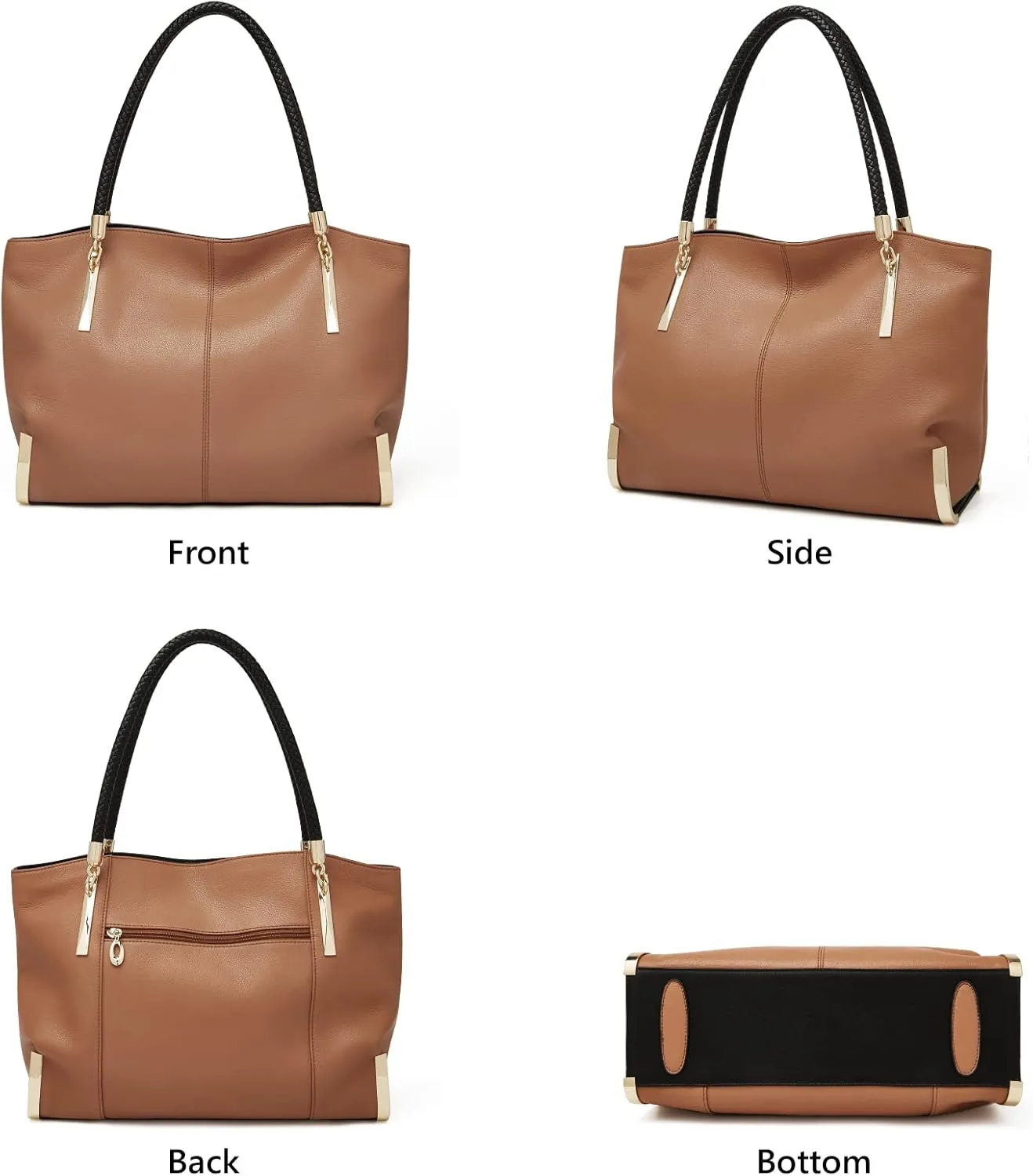 FOXLOVER Large Capacity Tote Handbags for Women, Women's Top-handle Bags Fashion Shoulder Bags Purses Minimalist design