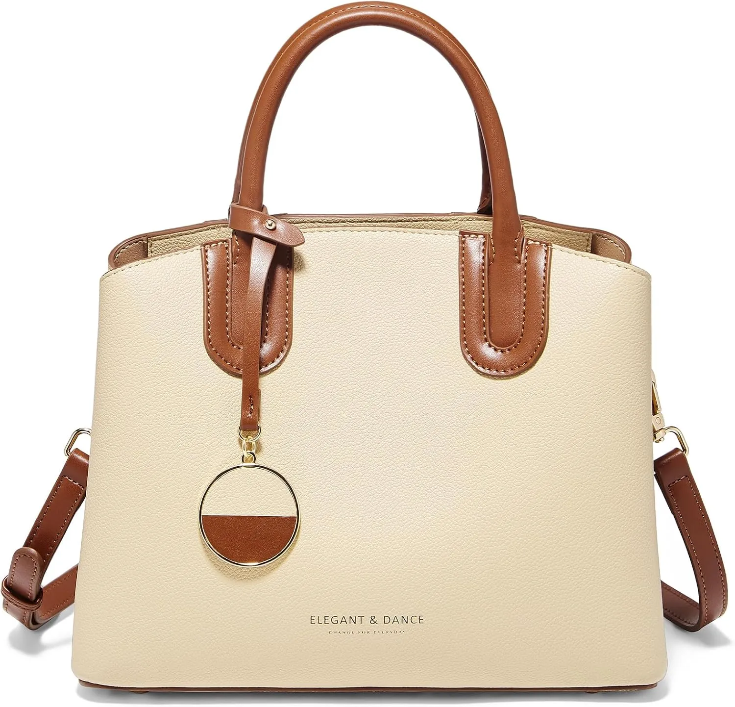 FOXLOVER Trendy Satchel Handbags for Women Crossbody Purses Medium Women's Top Handle Bag Vegan Leather