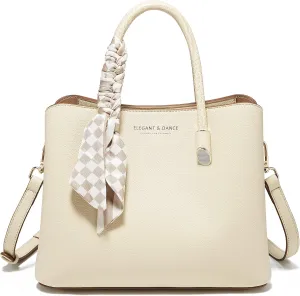 FOXLOVER Trendy Satchel Handbags for Women Crossbody Purses Medium Women's Top Handle Bag Vegan Leather