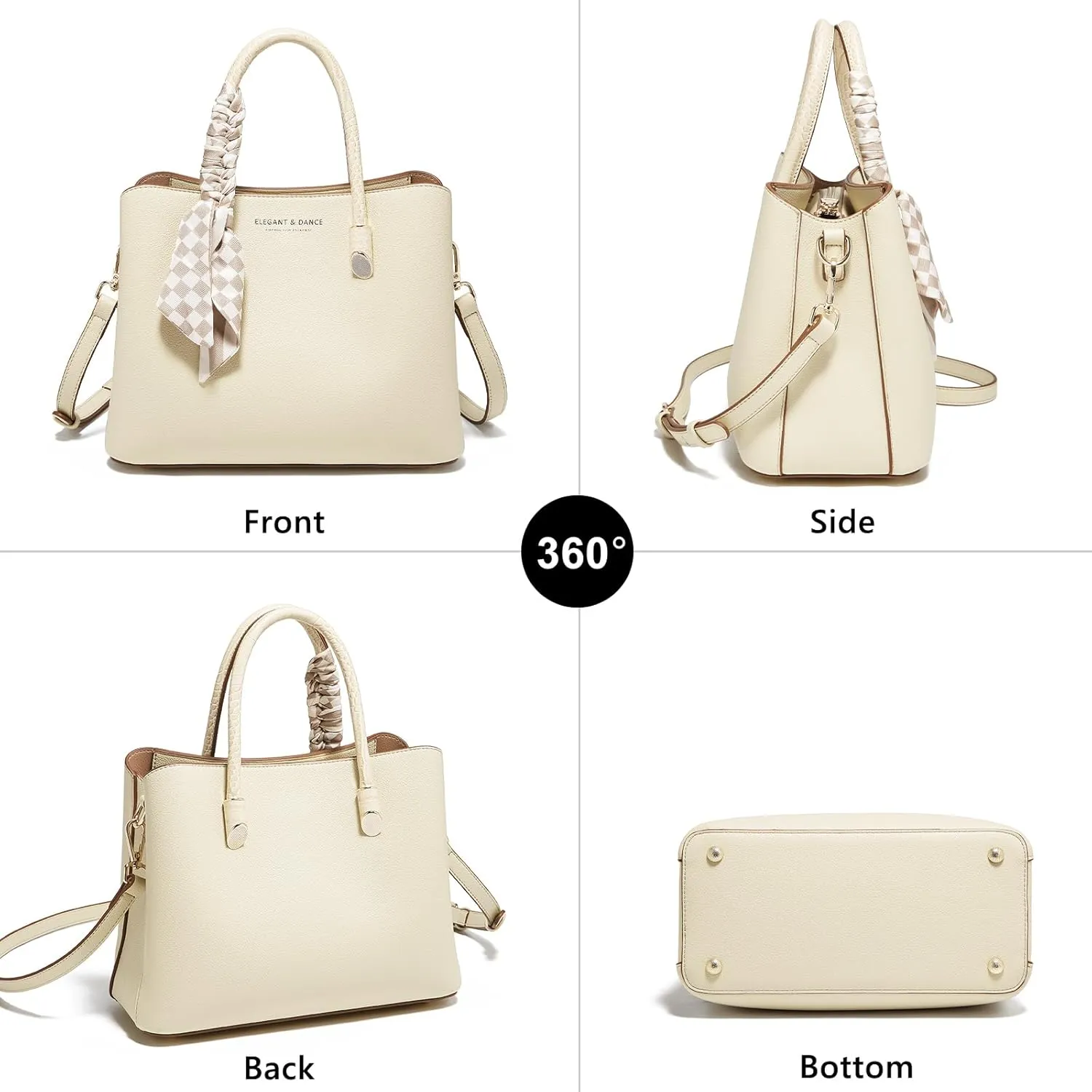 FOXLOVER Trendy Satchel Handbags for Women Crossbody Purses Medium Women's Top Handle Bag Vegan Leather