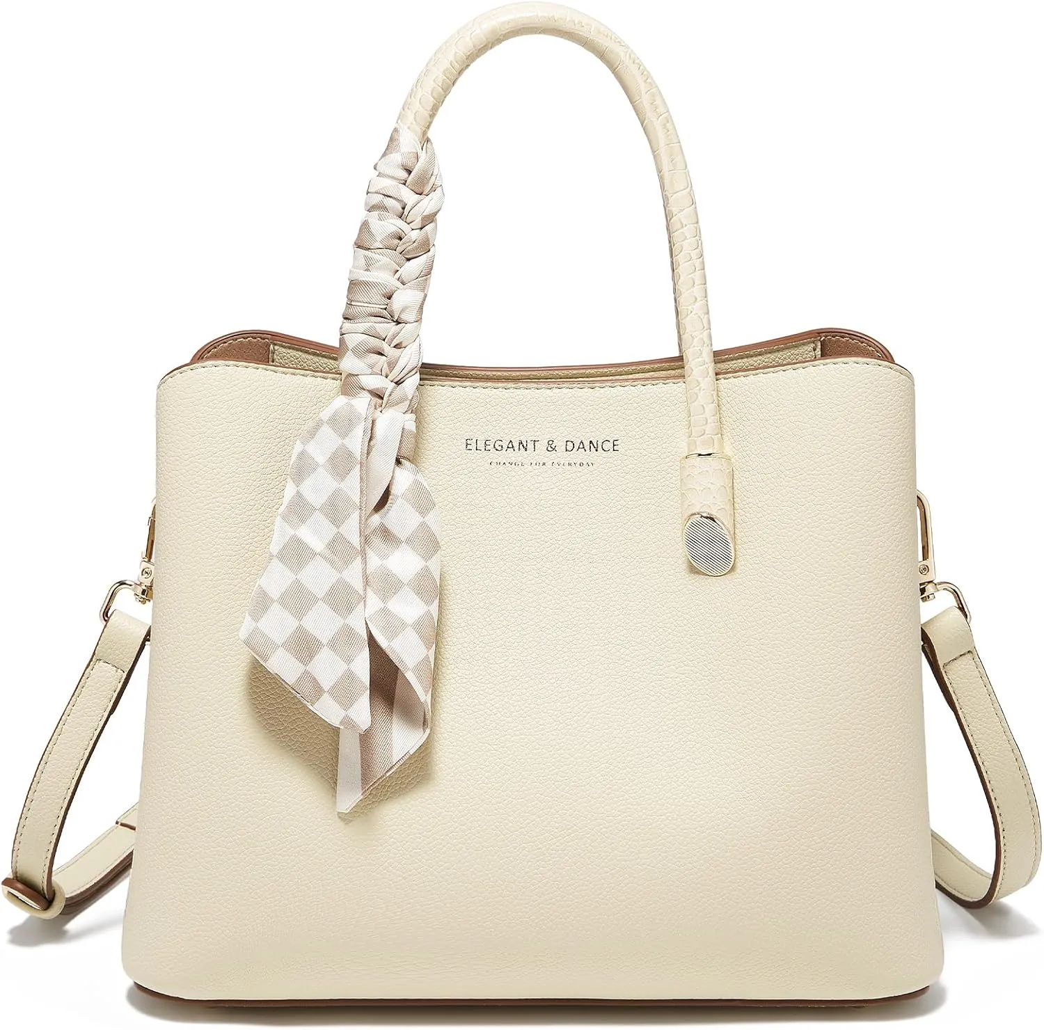 FOXLOVER Trendy Satchel Handbags for Women Crossbody Purses Medium Women's Top Handle Bag Vegan Leather