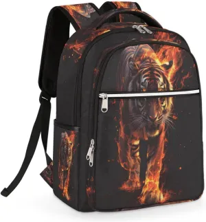 Frame Tiger Print Travel Laptop Backpack Durable Computer Backpacks Work Business Bags Womens Travel Backpack Purse