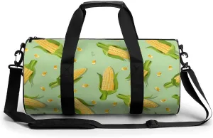Fresh Corn Gym Bag Lightweight Carry On Duffel Bag Athletic Sports Travel Bag Weekender Bag for Men Women