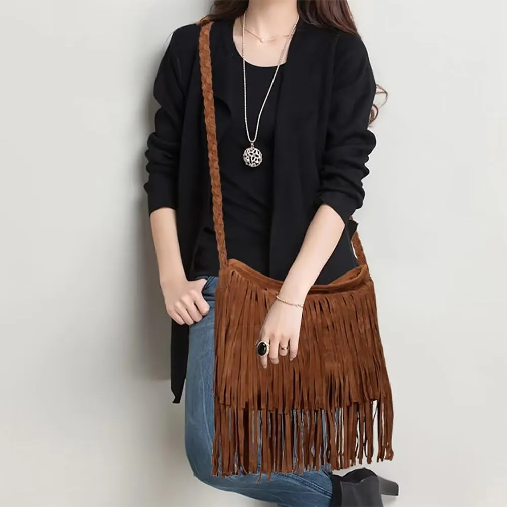 Fringe Purses and Handbags for Women Designer Hobo Bag Vintage Boho Purse Travel Shoulder Satchel Tassel Crossbody Bag
