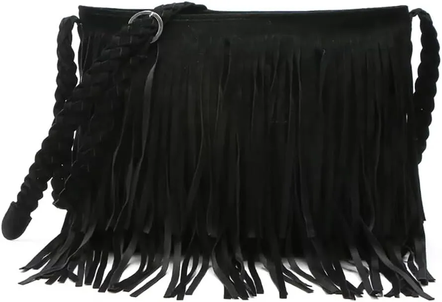 Fringe Purses and Handbags for Women Designer Hobo Bag Vintage Boho Purse Travel Shoulder Satchel Tassel Crossbody Bag