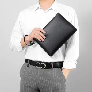 FSD.WG Mens Clutch Bag Handbag Leather Zipper Large Wallet Clutch Purse with Money