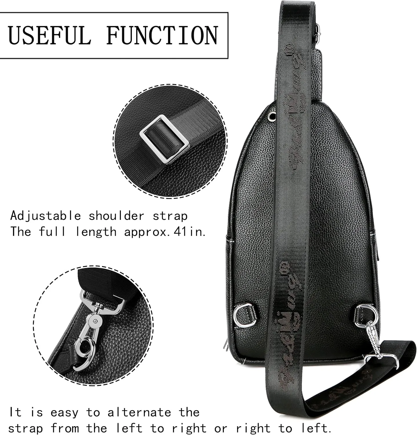 FSD.WG sling Backpack for Men Chest Bag Crossbody Hiking Daypacks Shoulder Bags Travel Bag Purse for Men with Water Resistant