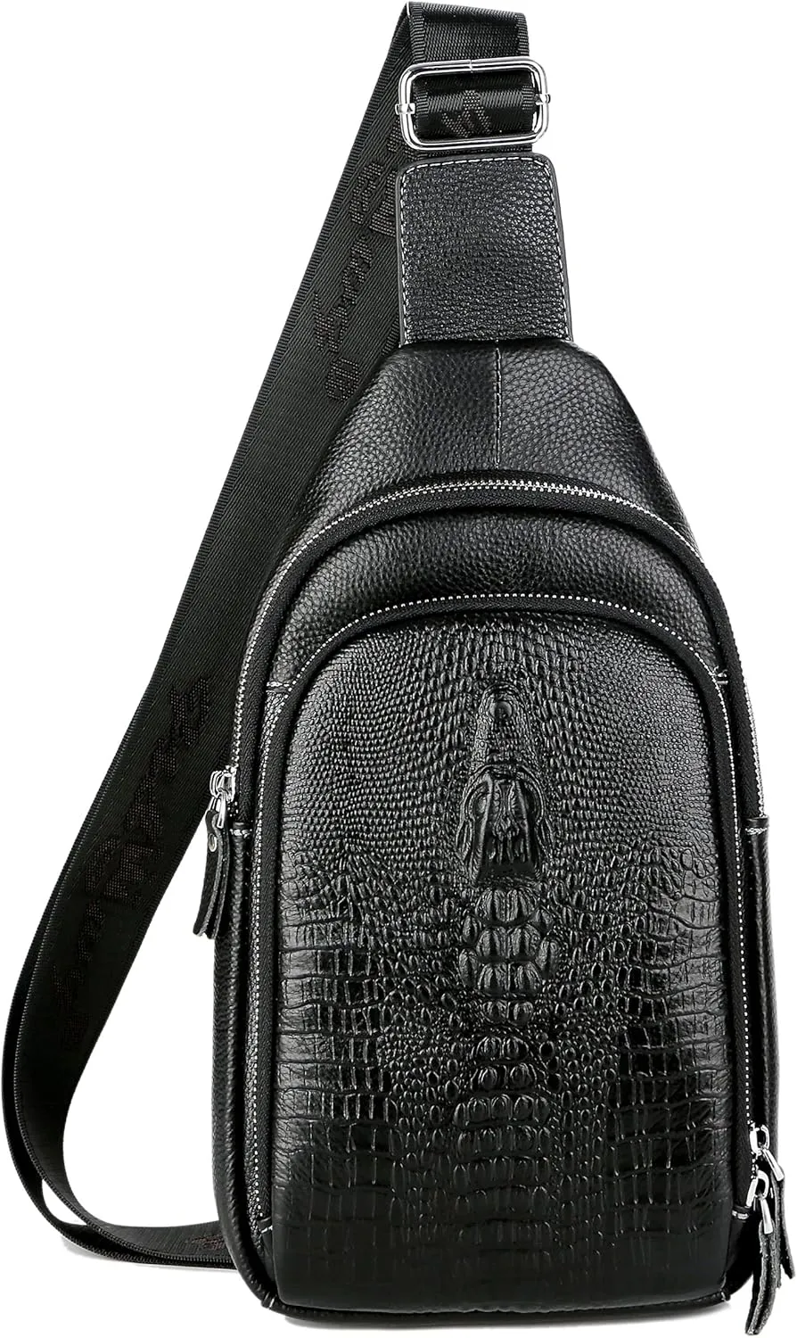 FSD.WG sling Backpack for Men Chest Bag Crossbody Hiking Daypacks Shoulder Bags Travel Bag Purse for Men with Water Resistant