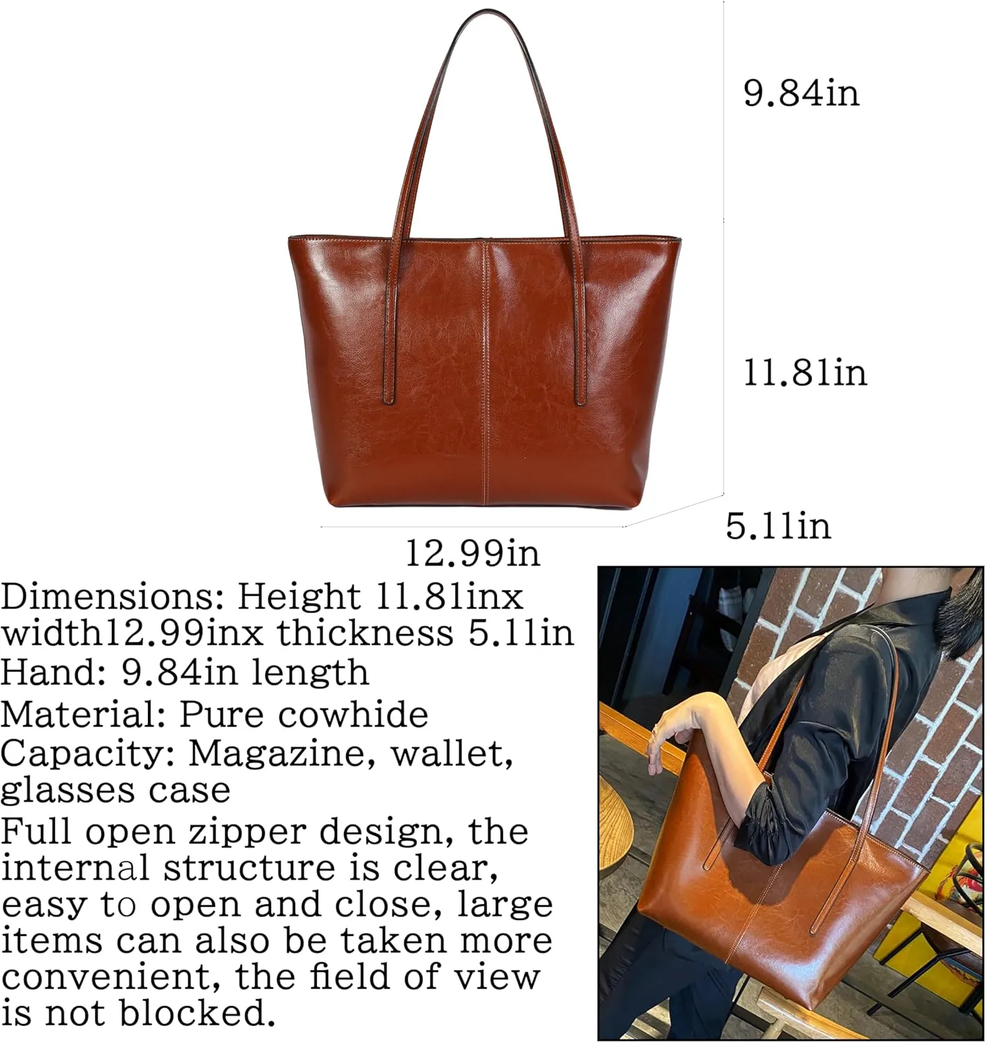 FSDWG Women Fashion Handbags Wallet Tote Bag Shoulder Bag Top Handle Satchel Purse