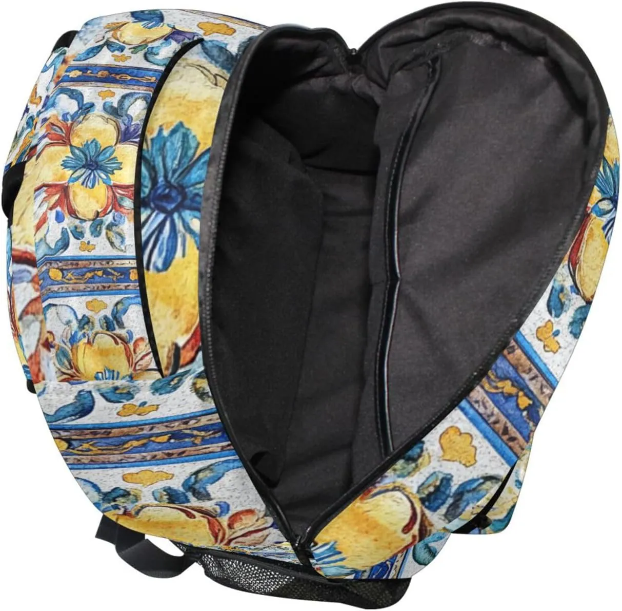 Fun Backpack for Men Women Waterproof Stylish Travel Bags with Chest Strap for Travel Trip Bohemian Boho Vintage Style Flower