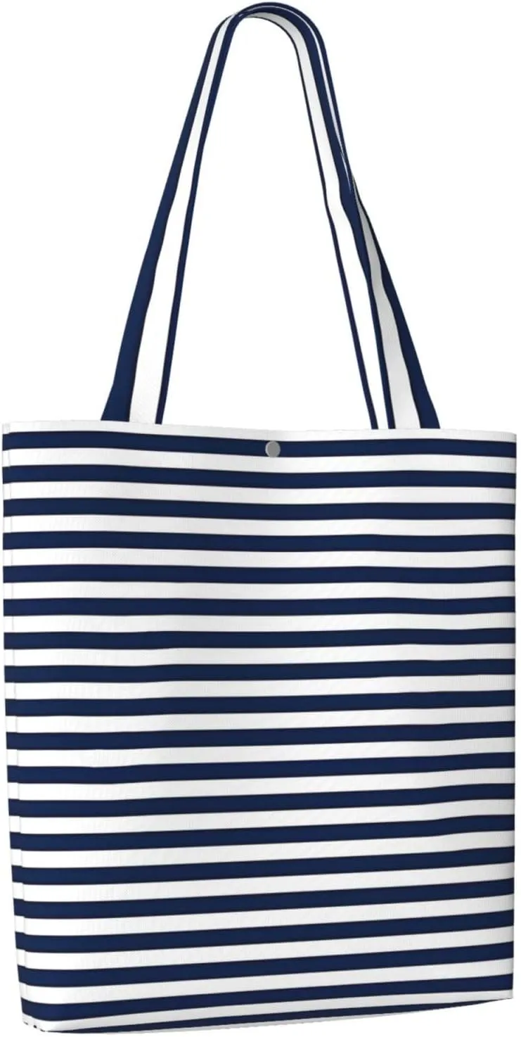 Fun Geometric Lines Green Canvas Totes Bag Shoulder Bags Shopping Crossbody Work Bag 13.8 X 15.4 inch