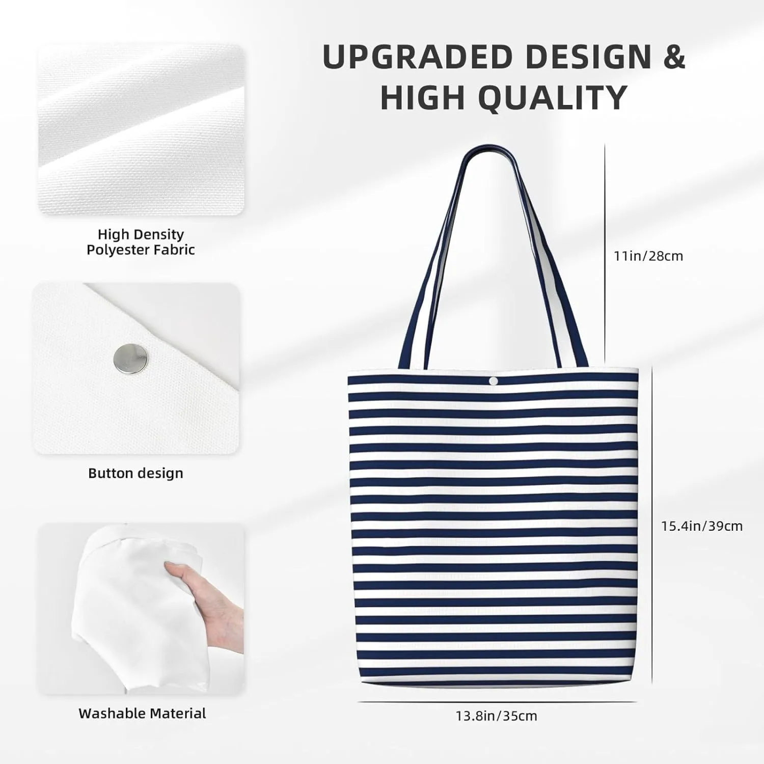 Fun Geometric Lines Green Canvas Totes Bag Shoulder Bags Shopping Crossbody Work Bag 13.8 X 15.4 inch