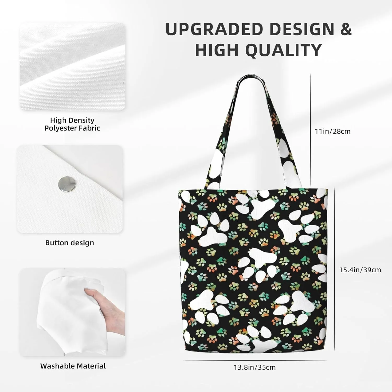 Fun Geometric Lines Green Canvas Totes Bag Shoulder Bags Shopping Crossbody Work Bag 13.8 X 15.4 inch