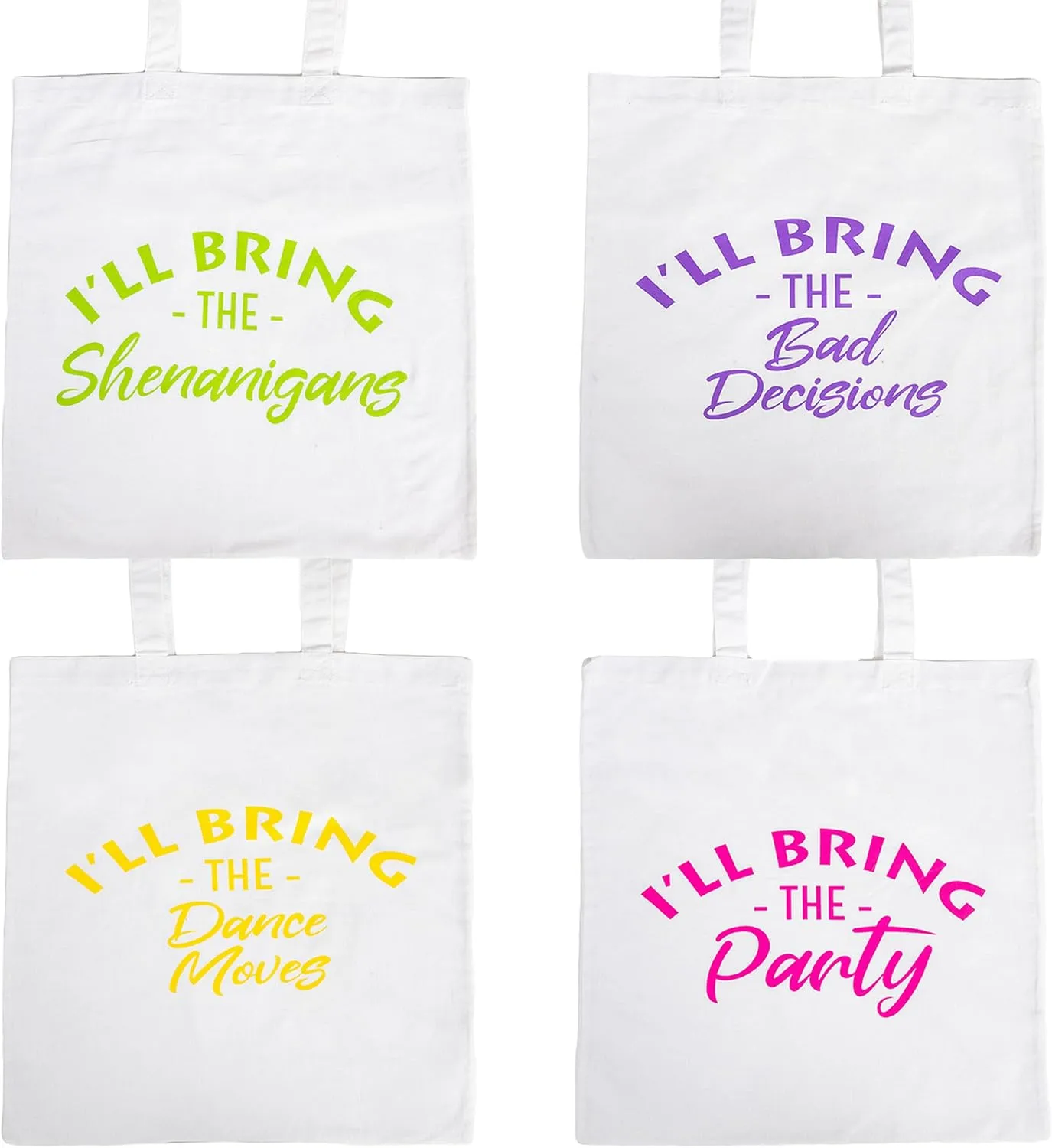 Funky Junque Tote Bag for Women Canvas Beach Bag Bachelorette Bridal Party Gifts Cute Reusable Shopping Grocery Bags