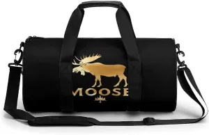 Funny Hunting Graphic Moose Gym Bag Workout Sports Bag Lightweight Tote Duffel Bag Travel Weekender Bag for Women Men