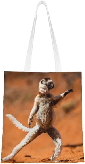 Funny Monkeys Tote Bag for Women Canvas Shopping Bags Reusable Beach Bag Grocery Bags Tote Shoulder Bag Gift Bags