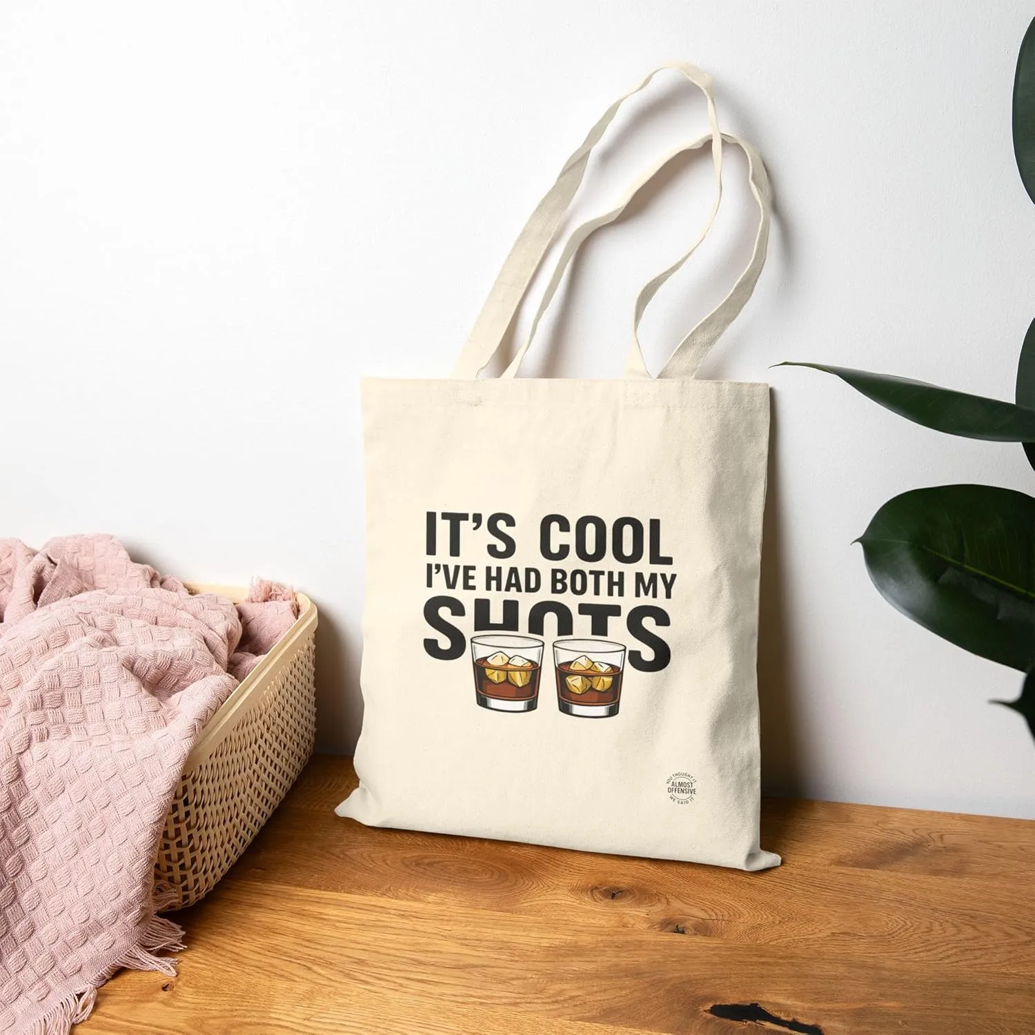 Funny Tote Bag – It’s Cool I’ve Had Both My Shots – Reusable Cotton Canvas Bag for Shopping, Parties & Sarcastic Vibes