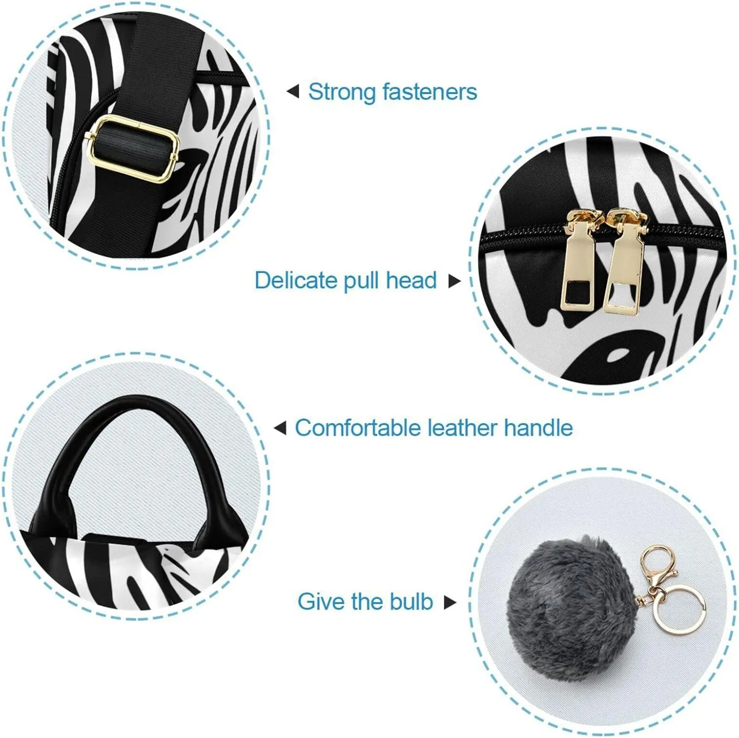 Fustylead Africa Zebra Women Backpack Purse Anti-theft Travel Backpack Fashion Shoulder Handbag