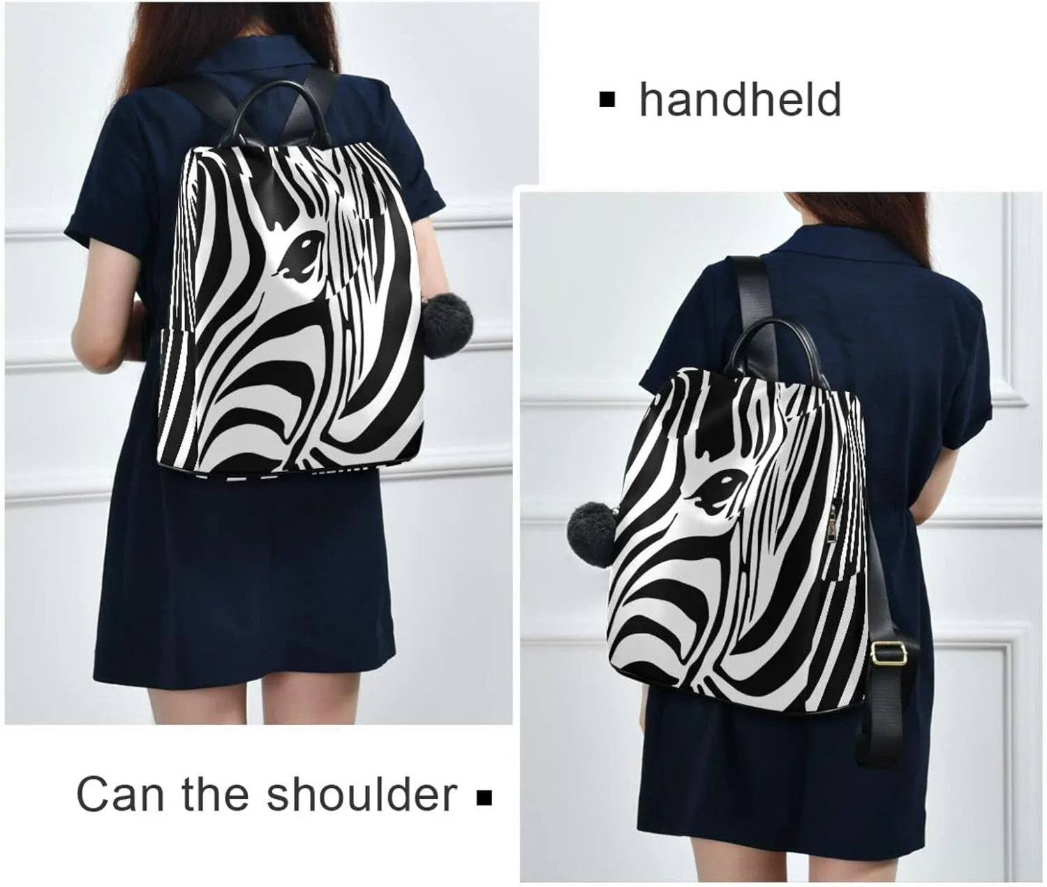 Fustylead Africa Zebra Women Backpack Purse Anti-theft Travel Backpack Fashion Shoulder Handbag