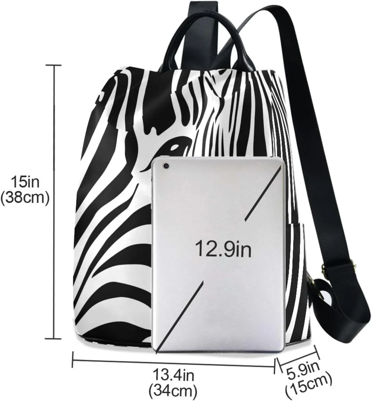 Fustylead Africa Zebra Women Backpack Purse Anti-theft Travel Backpack Fashion Shoulder Handbag