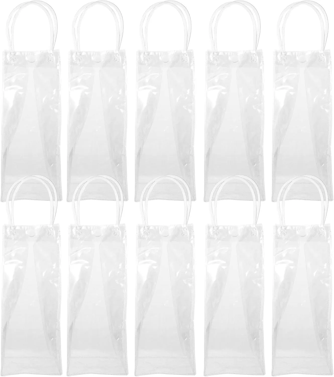 Gadpiparty 10 Pack Pvc Handbags Portable Wine Accessory Bags for Household Outdoor Use