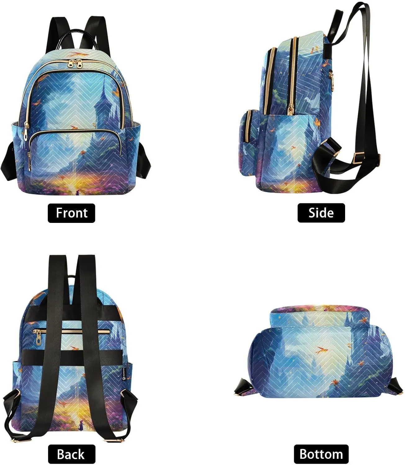 GAIGEO Fantasy World Flower Sea Women's Backpack Fashion, Durable Backpacks, Womens Anti Theft Backpack, M