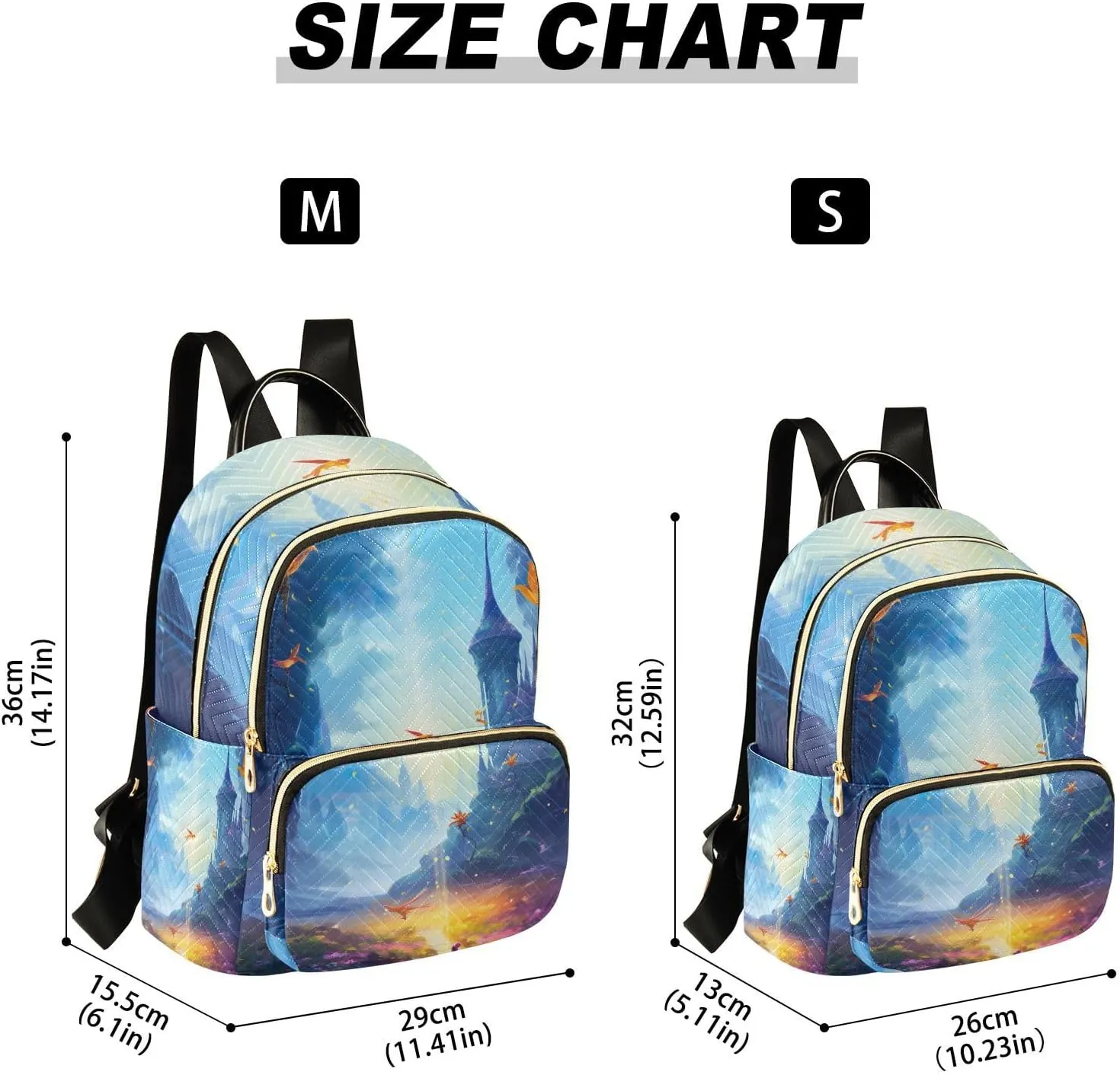 GAIGEO Fantasy World Flower Sea Women's Backpack Fashion, Durable Backpacks, Womens Anti Theft Backpack, M