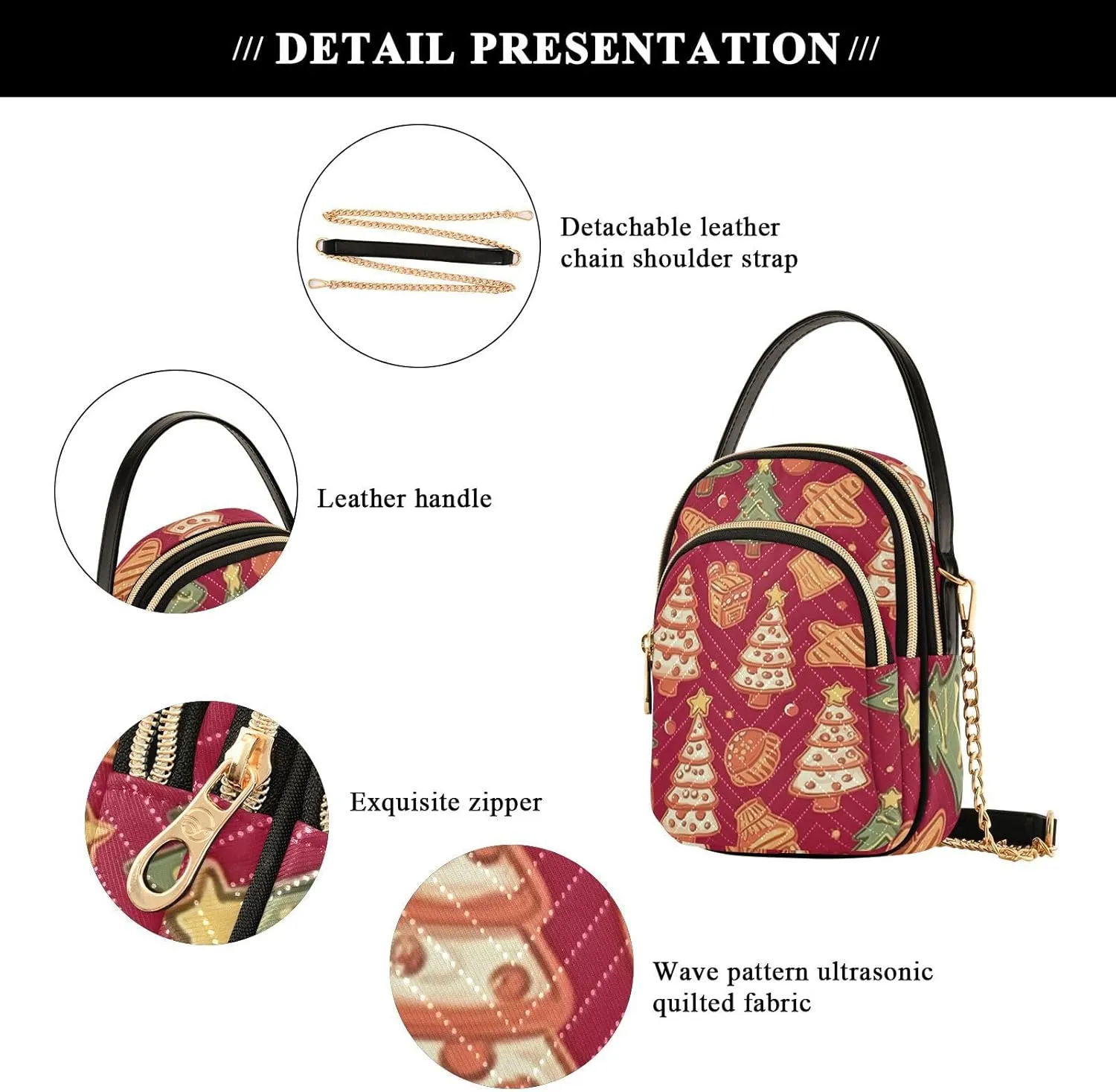 GAIGEO Orange Fall Leaves Handbag with Shoulder Strap, Women's Crossbody, Ladies Crossbody Bag