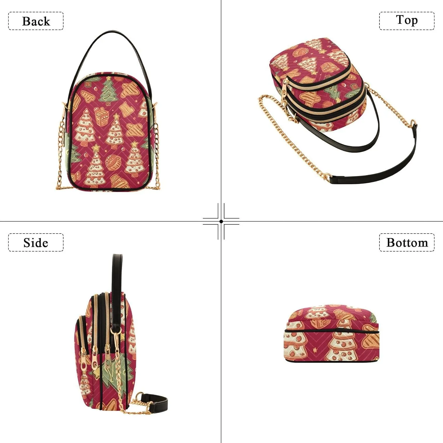 GAIGEO Orange Fall Leaves Handbag with Shoulder Strap, Women's Crossbody, Ladies Crossbody Bag