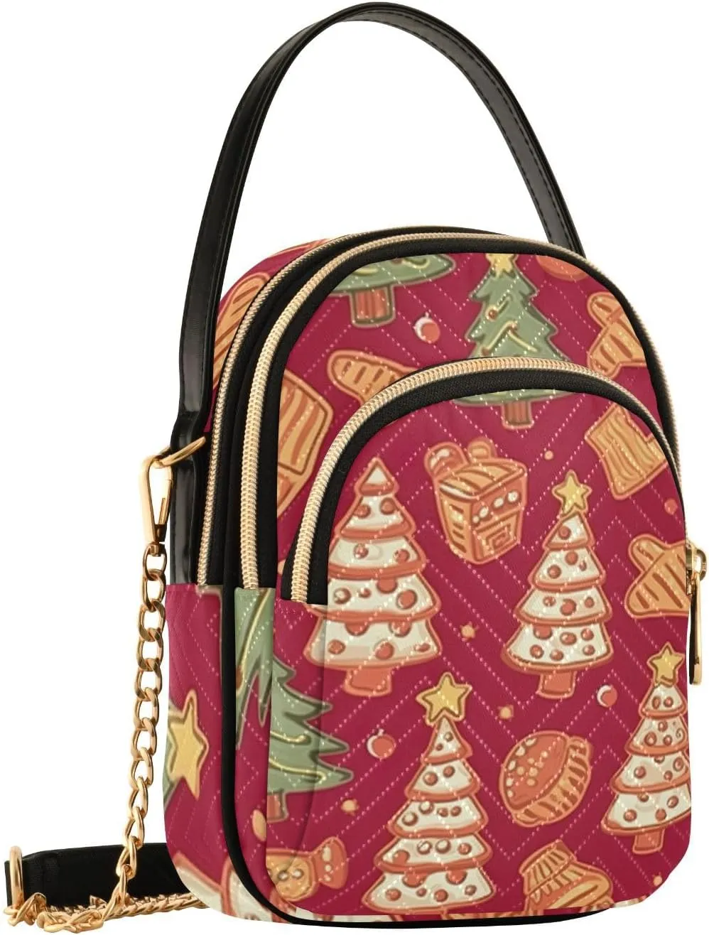 GAIGEO Orange Fall Leaves Handbag with Shoulder Strap, Women's Crossbody, Ladies Crossbody Bag