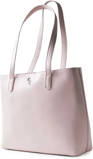 GALWAY Irish Crystal Handbags - Large Tote Bag, 15”L x 4.7”W x 11”H, Pink - Luxury Vegan Leather Bag