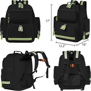 Gatycallaty First Aid Backpack Emergency Medical Backpacks Empty Waterproof Survival Bags Trauma Bag for Nurses Home Car (Black)