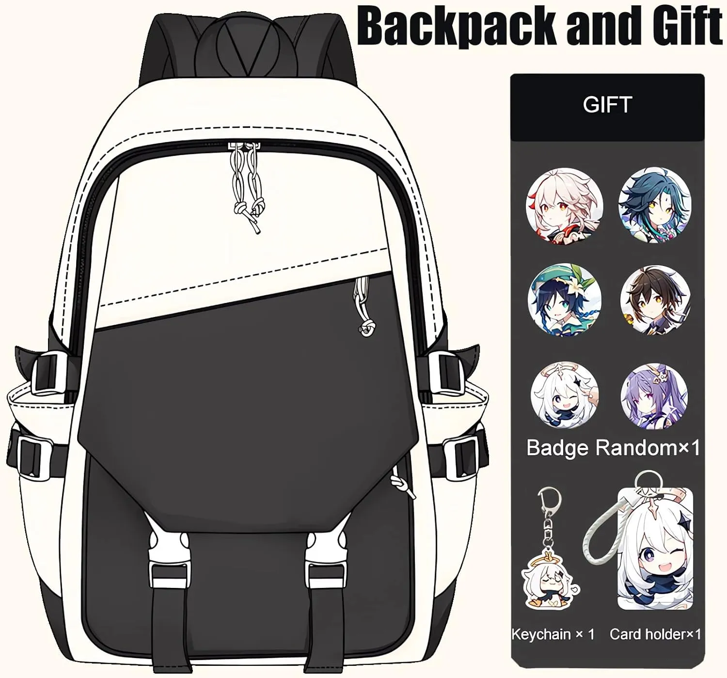 Genshin Impact Backpack Kaedehara Kazuha Anime Laptop Bookbag Student Backpack 3D Print School Bags Travel Backpack With Gift